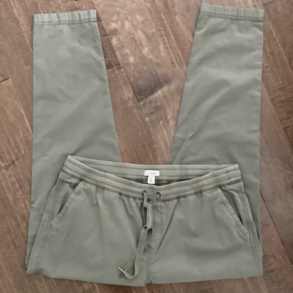 L.L. Bean 505027 Stretch Ripstop Olive Pull On Pants, Size XL Reg - Picture 4 of 9